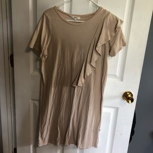 Tan T-shirt Casual Dress